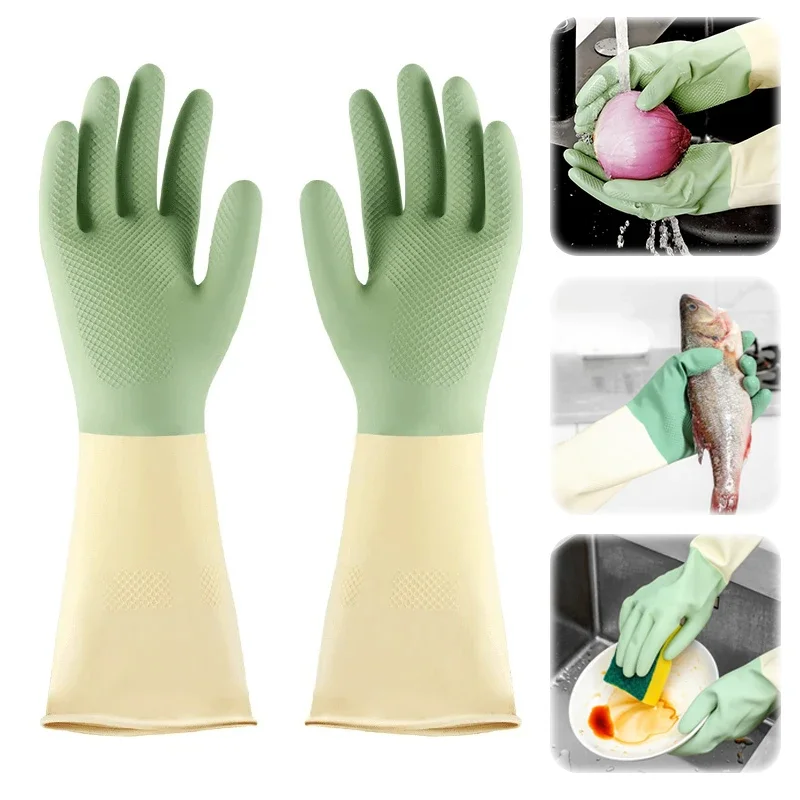 Dish Glove Rubber - Guanti da cucina ispessiti, guanti per