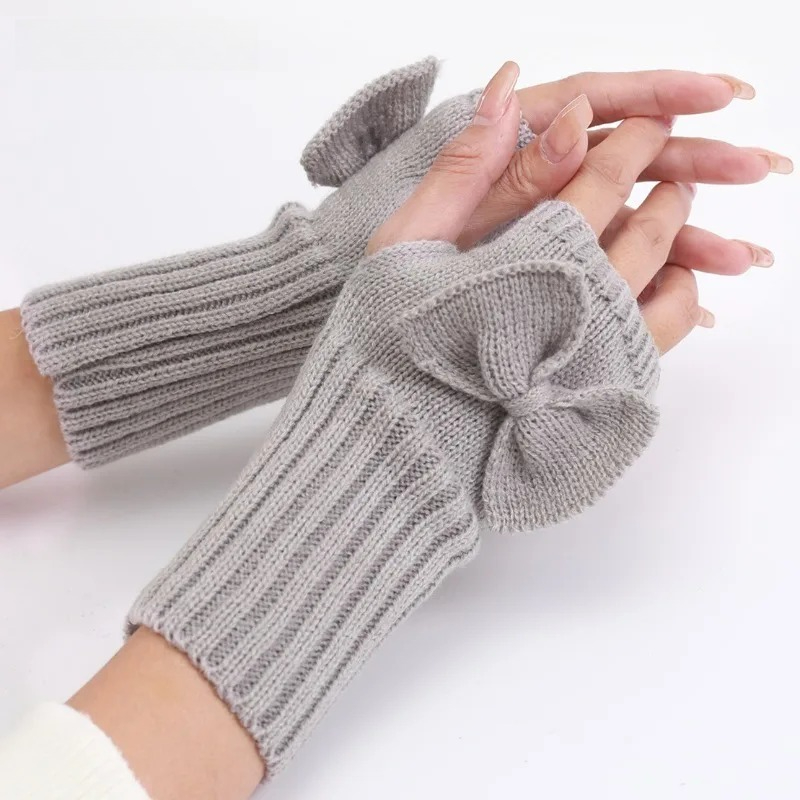 Guanti senza dita con fiocco i - Fingerless Glove Knit recensione e prezzo