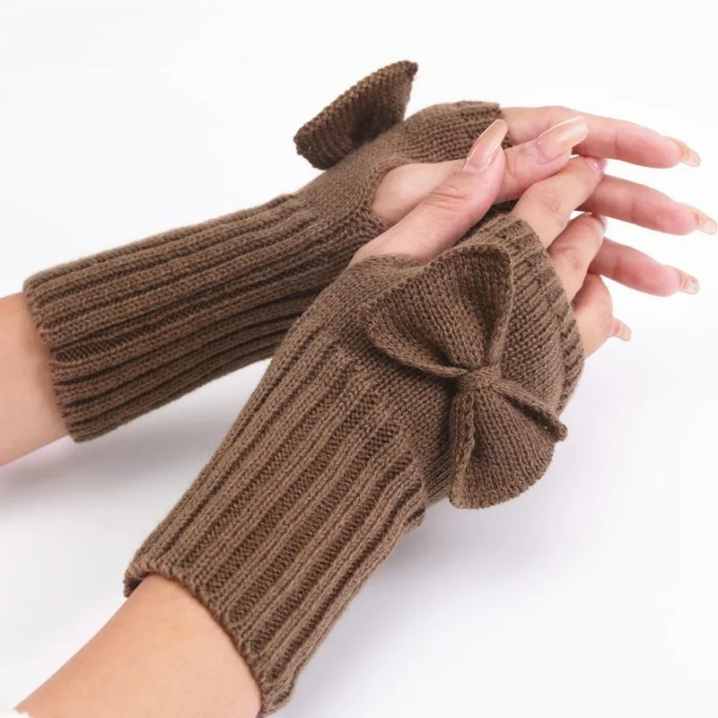 Guanti senza dita con fiocco i - Fingerless Glove Knit recensione e prezzo