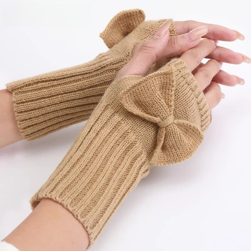 Guanti senza dita con fiocco i - Fingerless Glove Knit recensione e prezzo